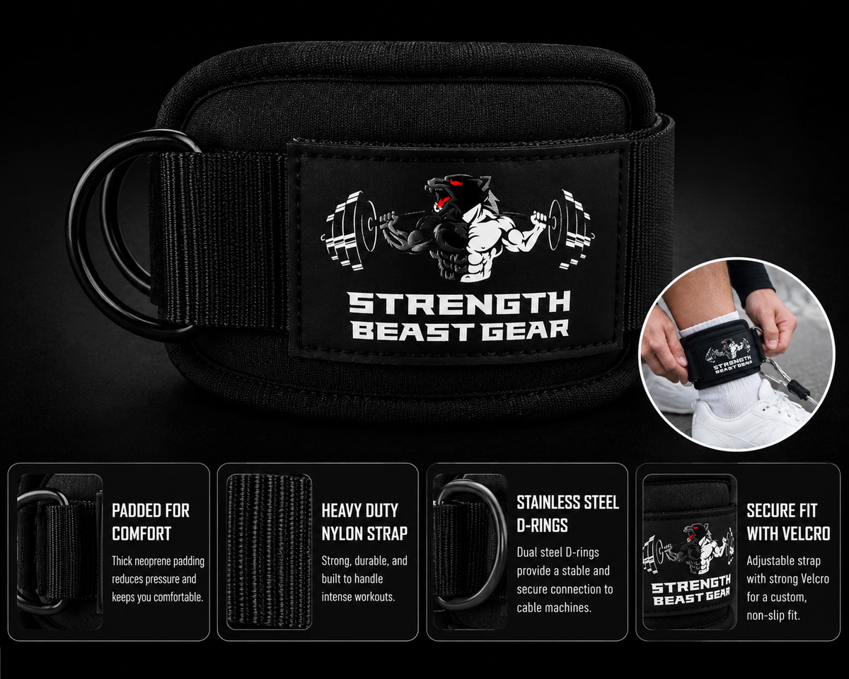 Strength Beast Gear Ankle Straps for Cable Machines